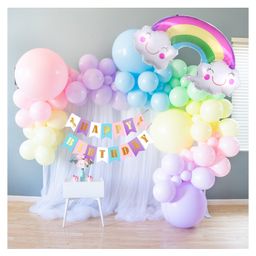 Funcart Unicorn Birthday Balloon And Banner Decoration Multicolor  Pack Of 52-image-5