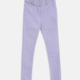 Tales & Stories Slim Fit Solid Button Down Trouser - Purple-image-74