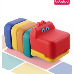 Babyhug Little Hippo Shape Stacking Toy Multicolour - 6 Pieces-16