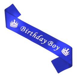 Wobbox Happy Birthday Sash Birthday Boy Sash Birthday Decoration Items Blue -Pack Of 1-image-73