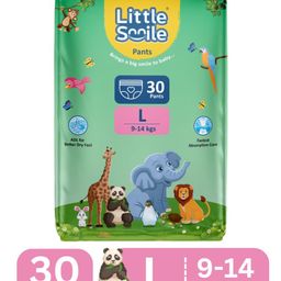 Little Smile Better Dry Feel Baby Diaper Pants - Large (30 Pieces)-16
