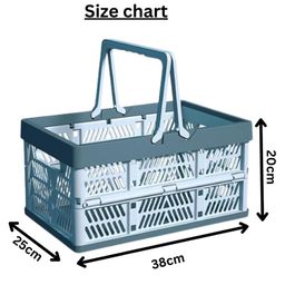 SKB Multipurpose Portable Folding Storage Basket With Handle - Colour May Vary image 3