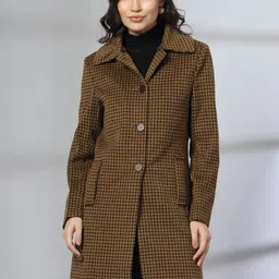 Juelle Checked Spread Collared Over Coats-image-9