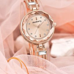 DressBerry Women Embellished Dial & Bracelet Style Straps Analogue Watch HOBDB-308-RG-16