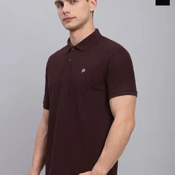 LUX PARKER Men Pack of 2 Solid Polo Collar Cotton T-shirts-image-60