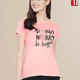 Mast & Harbour Women Pack Of 2 Typography Printed Applique T-shirt-picture-13