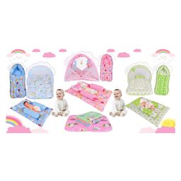 Kwitchy Combo of Baby Mattress with Net Sleeping Bag 4 Pcs Bedding Set - Pink image 4