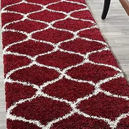 Banchmark Home Furnishings Red Geometric Anti-Skid Woollen Carpet-picture-30