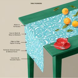 ArtzFolio Printed Rectangular Velvet Table Runner image 4