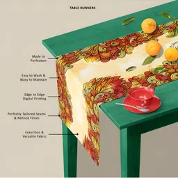 ArtzFolio Printed Rectangular Velvet Table Runner image 4