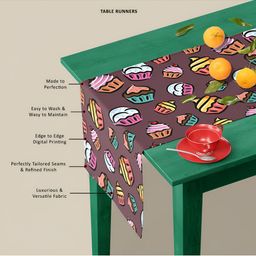 ArtzFolio Mauve & Brown Digital Printed Table Runner image 5