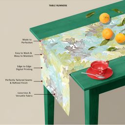 ArtzFolio Multicoloured Abstract Printed Velvet Table Runner image 4