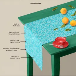 ArtzFolio Blue & White Digital Printed Table Runner image 2