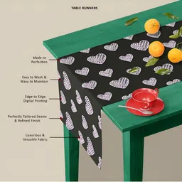 ArtzFolio Black & White Printed Table Runner image 3