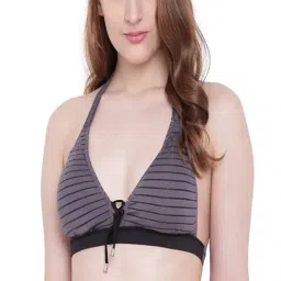 La Intimo Grey Non Wired Padded Full Coverage Bra-image-11