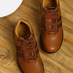 Red Chief Men Tan Brown Leather Casual Shoes-picture-22