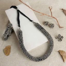 Teejh Nishada Oxidised Silver Jewellery Gift Set-image-68