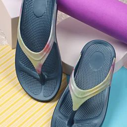 NEOZ W TIE DIE SLIM Metal BlueFlip Flops-image-11