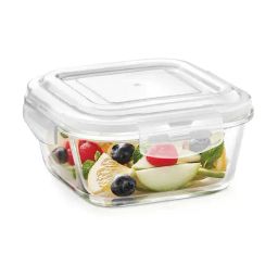 Borosil Klip N Store Transparent Glass Storage Container With Air-Tight Lid 800ml-15