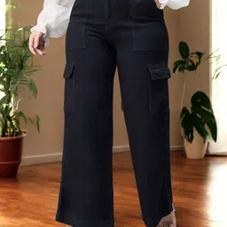Miss Chase A+ Women Wide Leg High-Rise Stretchable Jeans-image-16