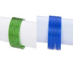 1ST TIME Set Of 24 Green Alloy Bangles-picture-11