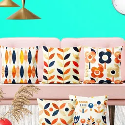 ArtzFolio Multicoloured Set of 5 Square Cushion Covers-picture-3