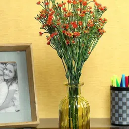 Tayhaa Yellow Glass Retro Design Flower Vase - Set of 1-37