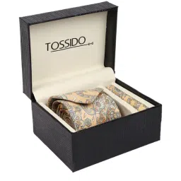 Tossido Multi Printed Necktie and Pocket Square Set For Men-4
