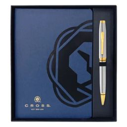 CROSS Chrome Coventry Medalist Ball Point Pen and Cross Journal Gift Set-image-96