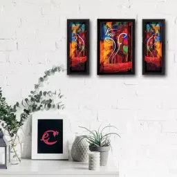 eCraftIndia Set of 3 Lord Ganesha Satin Matt Texture UV Art Painting-picture-18