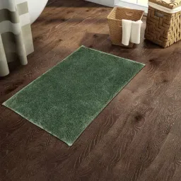 Spaces Exotica Drylon Solid Green Polyester Bath Mats-16