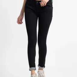 Spykar Black Cotton Mid Rise Jeans-image-22