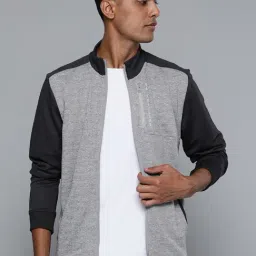 ALCIS Grey Slim Fit Colour Block Sports Jacket-picture-24