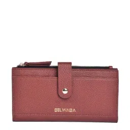 BELWABA Maroon Solid Bi-Fold Wallet for Women-image-67