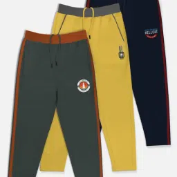HELLCAT Multicolor Solid Trackpants (Pack Of 3)-image-40