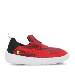 Puma Kids Rosso Corsa & Black Casual Sneakers-image-4
