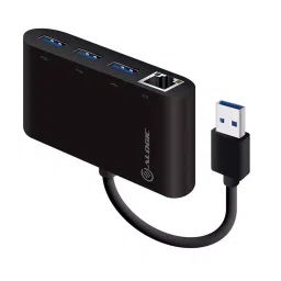 ALOGIC Port HUB and Ethernet Adapter Black 100 W Ethernet 5 Gbps, U33HGHEDF-22