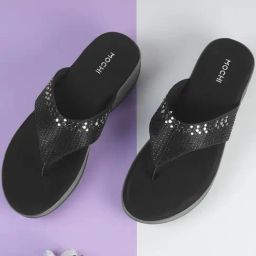 Mochi Women's Black Thong Sandals-image-76