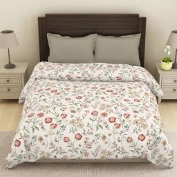 Welspun Floral White 144 TC Microfiber Double Dohar-image-46