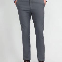 Arrow Grey Slim Fit Trousers-image-82