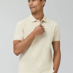 XYXX Almond White Cotton Regular Fit Polo T-Shirt-image-41
