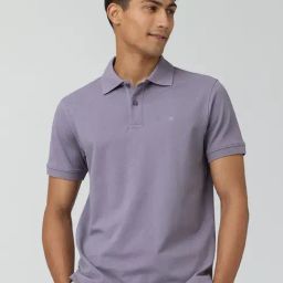 XYXX Misty Lilac Cotton Regular Fit Polo T-Shirt-image-34