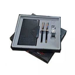 Pierre Cardin Prestige Set A5 Diary, Keychain, Ball Pen & Rollerball Pen Set Black Lacquer Finish Body with Elegant Golden Clip, 8901765033123-6
