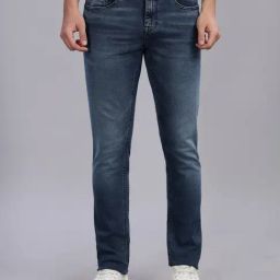TOMMY HILFIGER Blue Cotton Regular Fit Solid Jeans-image-45