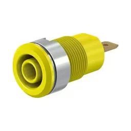 Staubli BANANA JACK, 4MM, 24A, QC, YELLOW, PK2, 23.3000-24 (Pack of 2)-image-10