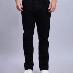 TOMMY HILFIGER Black Regular Fit Solid Jeans-image-50