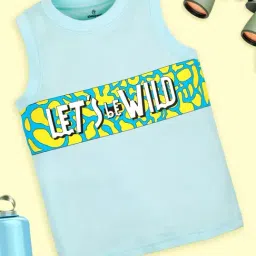 Kiddopanti Blue Boys Printed Round Neck Tee-image-39