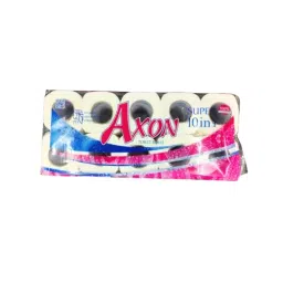 Axon 2 Ply Super Toilet Paper Rolls 10 in 1 10x10 cm, 1750 Pulls (175 Pulls x 10 Pkt)-4