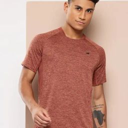 Alcis Brown Abstract Slim Fit Abstract T-Shirt-image-87