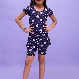 LYCOT Girls Shorts Swimdress With Attached Cycling Shorts-43